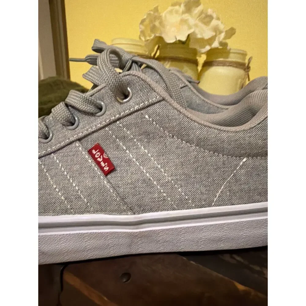 Levi's Mens Turner S CHMB Casual Sneaker Gray Lace Up Shoes Casual Streetwear